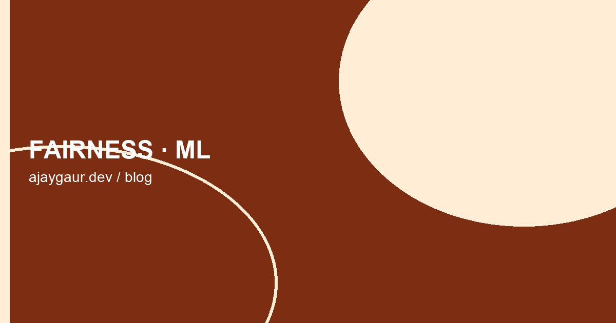 Cover art for ML fairness as a product metric
