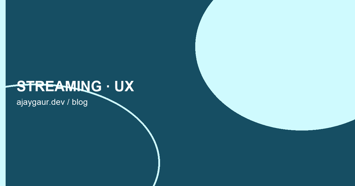 Cover art for calm streaming assistant UX